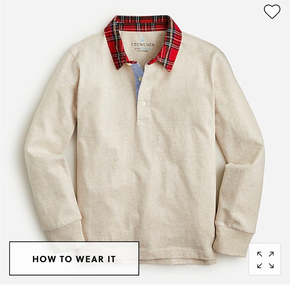 Plaid collared long sleeve